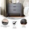 Emma and Oliver Samuel Kids Triple-Drawer Dresser with Solid Wood Frame, Chest of Drawers for Kids Bedroom